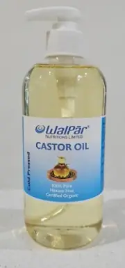WALPAR ORGANIC CASTOR OIL 100% PURE, COLD PRESSED, HEXANE FREE 500ML