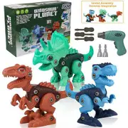 Take Apart Dinosaur Toys for Kids 3-5 5-7 STEM Construction Building Kids Toys with Electric Drill for Boys Girls