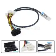 Mini SAS SFF-8088 26P to 4 X SAS SFF-8482 29 Pin with IDE Power Cable
