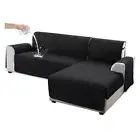 Sectional Couch Covers for Dogs L Shaped Sofa Covers Chaise Lounge Large Black