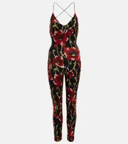 [Norma Kamali] Norma Kamali Form-fitting printed jumpsuit AU 12 multicoloured