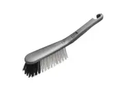 Addis Hand Brush with Stiff Bristles and an Extra-Sturdy Handle, Metallic Silver