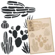 Reusable PLASTIC STENCIL Template // 43x64cm or 59x95cm // DESERT - CACTUSES