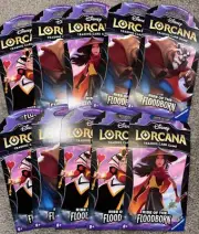 Disney Lorcana Card Game CCG TCG 10 *SEALED* Rise Of The Floodborn Booster Packs