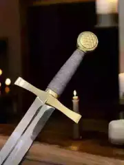 Handmade D2 Steel Excalibur Sword/ King Arthur Sword With Leather Sheath Gift!