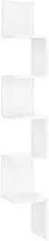 vidaXL Wall Corner Shelf Home Bedroom Living Room Wall-Mounted Hanging Display Rack Cabinet Furniture High Gloss White Engineered Wood