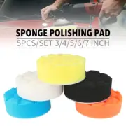 5pcs Car Polishing Pads Sponge Waxing Buffing Pad Kit 37Inch For Car Polisher-·