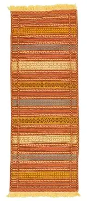 Vintage Hand Woven Carpet 2'4" x 6'7" Traditional Wool Kilim Rug