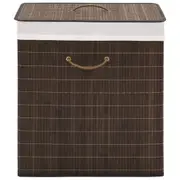 Bamboo Laundry Bin Rectangular Dark Brown vidaXL