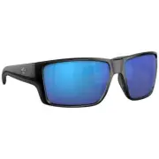 Costa Reefton Pro Matte Black Sunglasses w/Blue Mirror 580G 06S9080-90800163
