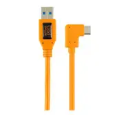 Tether tools Tetherpro USB 3 to USB-C R/A Pigtail 50cm Hi-Vis - Orange