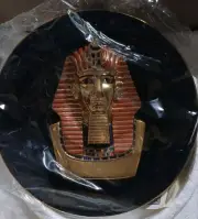 Osiris Porcelain Egyptian Plate Ramses II Pharaoh w 22k gold paint COA New! '95