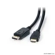 Connect Cable Male DisplayPort to HDMI 4K Cable Connector 5m For Monitor Black