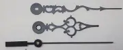 Serpentine Clock Hands Set Quartz Battery Clock 8 1/2 to 9" DIal NEW Black Sweep