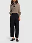 TOTEME NWT Black Double Pleated Cotton Straight Leg Ssense Pant Trouser 38/6