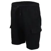 Men's Cargo Shorts 4 Pockets Cascual Work Trousers Active Pants Elastic Waist - Black