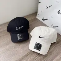 在飛比找蝦皮購物優惠-NIKE LOGO CAP 老帽 棒球帽 墨綠 奶茶 黑 刺