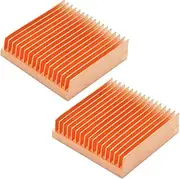 2Pcs Pure Copper Heatsink 0.98" x 0.98" x 0.28" / 25mm x 25mm x 7mm Skiving Fin Heat Sink Cooling for Electronic CHIP IC MOS 3D Printer Heat Dissipation
