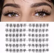 LANKIZ Lash Clusters for DIY Lash Extension, D Curl Individual Lashes, 10-16Mm C
