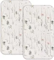 Changing Pad Cover Ultra Soft Breathable Changing Table Sheets 2 Packs, Muslin Baby Diaper Change Table Pad Covers for Girls & Boys 6.3 x 5.5 Inch (Zebra and Tree)
