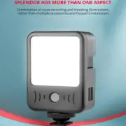 YELANGU LED Video Light Vlog Live Fill Light Built-in Microphone w/ Cold Shoe