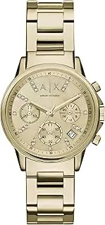 A|X Armani Exchange Women's Watch, Chronograph Watch for Women with Stainless Steel or Leather Band
