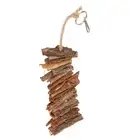 Bird Bark Chew Toys Natural Bite Resistant Relieve Boredom Hanging Chewing Toys