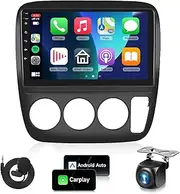 Podofo 【HiFi 16EQ】 Android Car Stereo for 1997-2001 Honda CRV Radio Manual A/C with Wireless CarPlay Android Auto MirrorLink,9inch HD Touchscreen Radio Bluetooth GPS WiFi SWC Backup Camera 2G+64G
