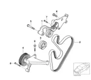 02-06 Mini Cooper S R52 R53 W11 Supercharged Engine Belt,Tensioner,Pulley Kit