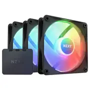 NZXT F120 RGB Fan 120mm Hub-Mounted Black Triple Pack