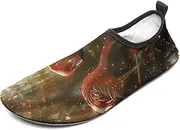 [BTCOWZRV] Water Shoes for Women Men Flamingos and Sunshine Water Sports Shoes Slip-on Breathable Lightweight Athletic Aqua Sock