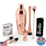 Barillio Rose Gold Mixology Bartender Kit - 8-Pc Stainless-Steel Travel Cockt