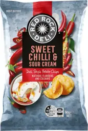 Red Rock Deli Sweet Chilli and Sour Cream Potato Chips 90 G