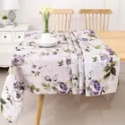 Polyester Tablecloths for Rectangle Tables | (70/144) - TC1502 Purple Floral ...