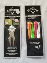 Callaway Divot Repair Tool Lot With Magnetic Ball Markers Performance Tees
