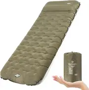 NIKYPJ Self-Inflating Sleeping Mat, Requires Foot Inflation, 12 cm Air Mattress, Camping, Inflatable Sleeping Mat, Ultralight Waterproof with Cushion for Hiking, Outdoor, Camping, Travel