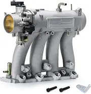 Aluminum D15 D16 D-Series Intake Manifold with 70mm Throttle Body and TPS 1988-2000 Compatible with Civic CRX DEL SOL(Silver)