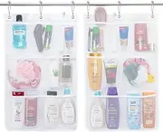 BTTERROOM 2 Pack Mesh Shower Caddy, 7 Pockets Hanging Shower Organiser with Quick Drying Mesh Portable Space Saving Bathroom Organizer to Hold Soap