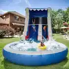 Inflatable Water Slide Park House Kids Playground Bounce Yard Children Pool