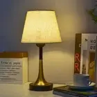 USB Bedside Table Lamps Metal Base European LED Desk Lamp Living Room