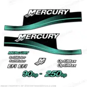 Fits Mercury 90hp - 250hp Decals - Custom Color Aqua