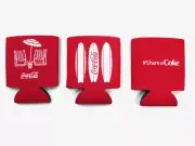 Coca-Cola Can Coozies Koozies Summer Fun Theme Set of 3 Red