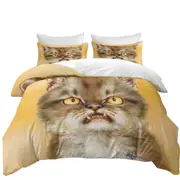 Cool Cat Art Angry Furious Kitten Quilt Cover