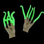 10 Green Glow In Dark Sea Monster Octopus Squid Finger Puppet Alien Tentacles