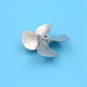 LUMIXE Bait Boat Zinc Alloy Propeller Four-Blade Full Immersion D60mm Propellers CW CCW 4mm 5mm Aperture Props, for RC Boats Shaft Parts Boat Propeller (Color : 5mm Hole CW)