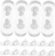 GLEAVI Organic Glass Box Support 20 Sets Acrylic Corner Brackets Right Angle Secure L-shape Bracing for Display Storage