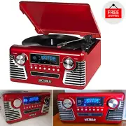 Tocadiscos Retro Bluetooth Vinilo 3 Velocidades De CD Radio Centro Multimedia