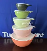 Tupperware Thatsa Mixing Serving Junior Extra Mini Bowl 32/19/12/6/2c Set 5 New