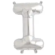 16" SILVER Letter I Mylar Foil Balloon 1 pc Party BackDrop Decorations Supply