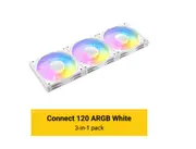 Antec Connect C120 ARGB White Performance 120mm 4-pin PWM - LED: 3-pin Vibration Absorbing and Anti-Noise Pads Easy Assemble 3pack Case Fans C120-ARGB-WH-3PK